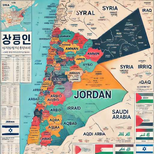 요르단 지도 한글판 보기