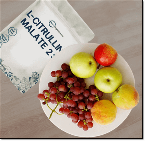 시트룰린 보충제와 사과 포도