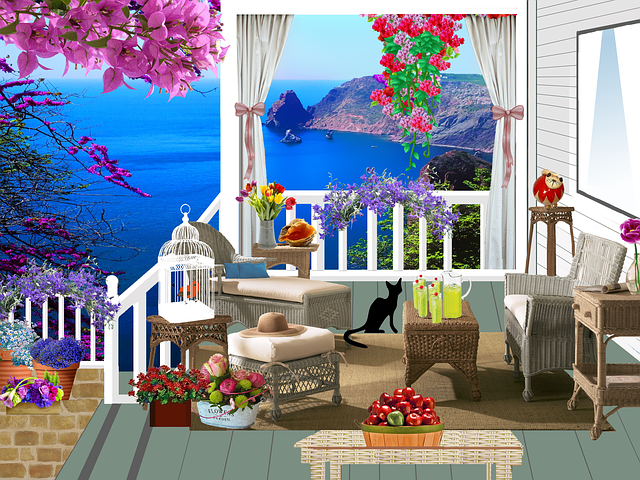 테라스에서 화분과 선반을 조화롭게 배치하는 방법