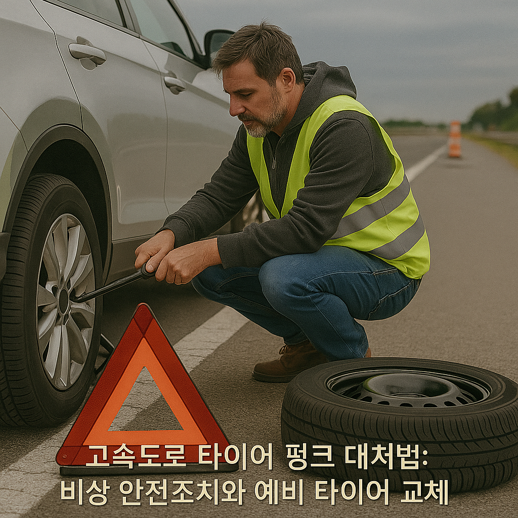 고속도로 타이어 펑크 대처법: 비상 안전조치와 예비 타이어 교체