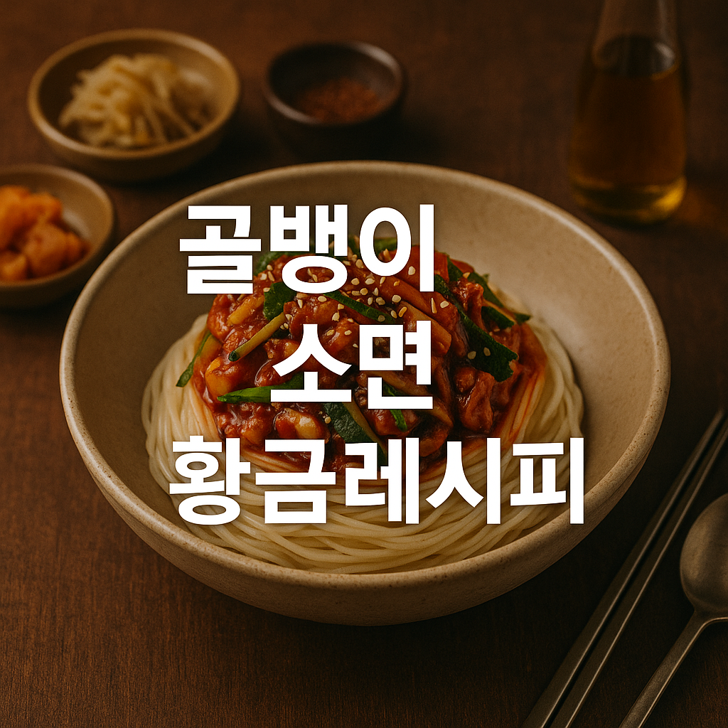 골뱅이 소면 황금레시피