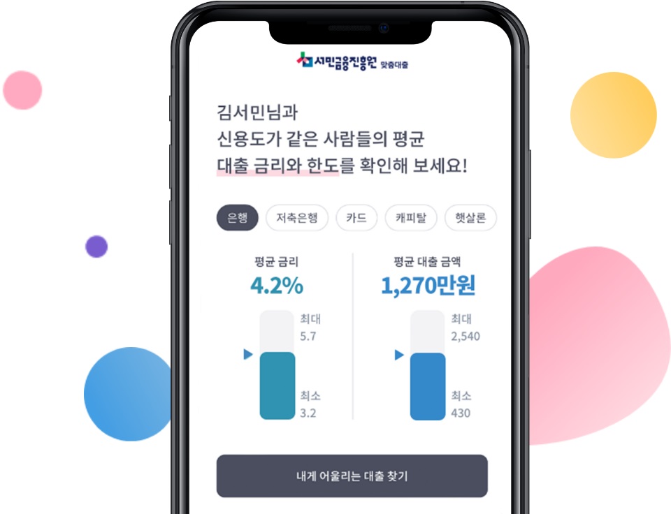 서민금융진흥원-소액생계비-맞춤대출
