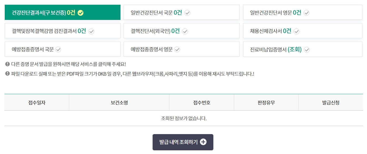 보건증 발급 비용