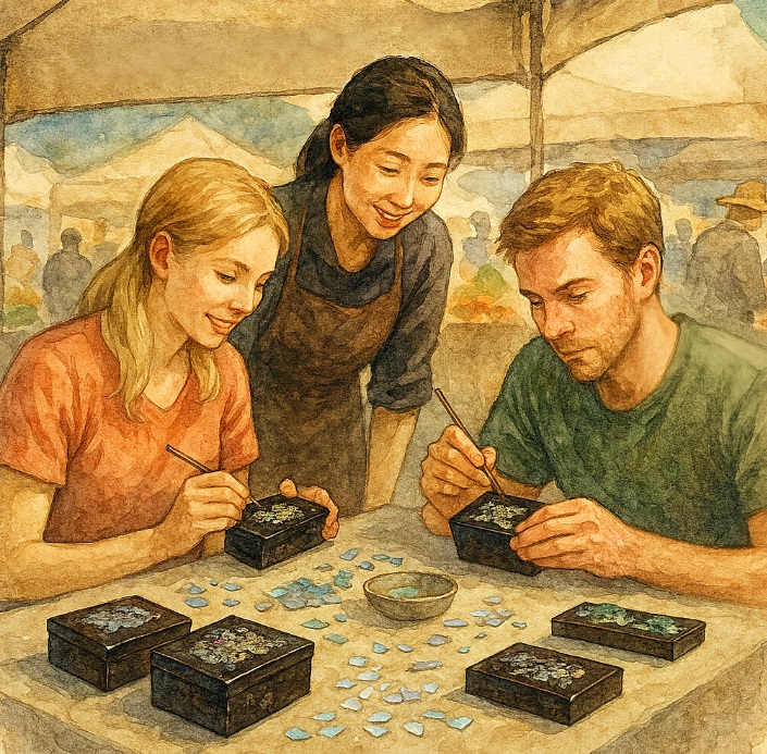 전통 시장 공예품 체험 교육 관련 이미지