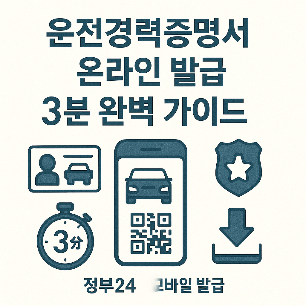 운전경력증명서 온라인 발급 3분 완벽 가이드