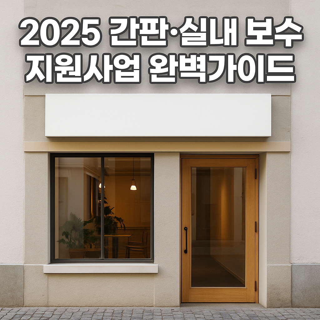 2025 간판&middot;실내 보수 지원사업