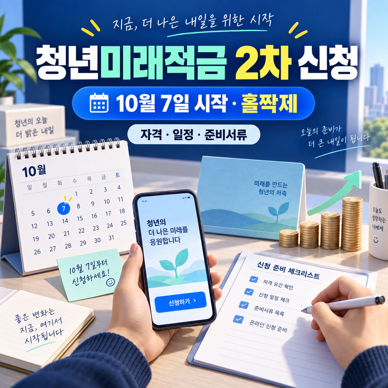청년미래적금 2차 신청 일정 총정리 - 10월 7일 홀짝제&middot;자격&middot;준비서류