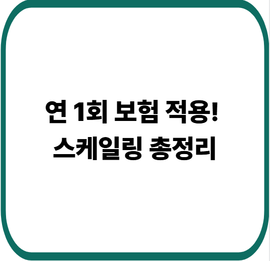 스케일링 뜻부터 보험 가격까지 한 번에 정리