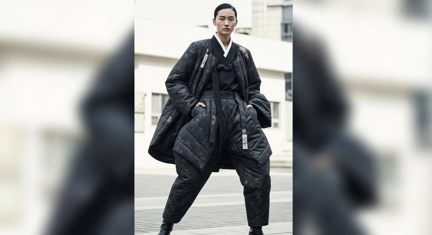 이상봉 패딩 팬츠