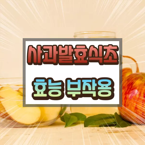 사과발효식초 효능 부작용
