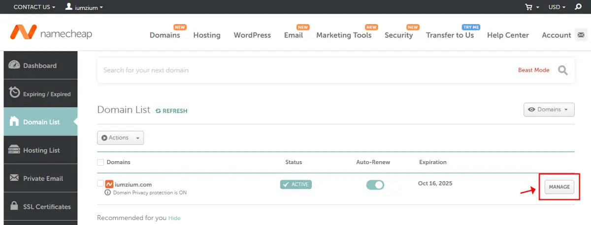namecheap-domainlist-manage