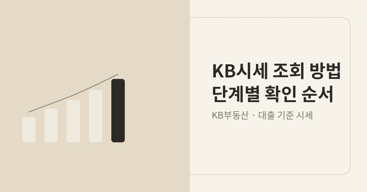 KB시세 조회 방법을 정리한 안내 이미지