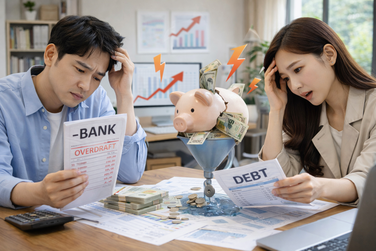 마이너스통장 계속 쓰면 위험한 이유, 금방 돈 새는 구조 분석