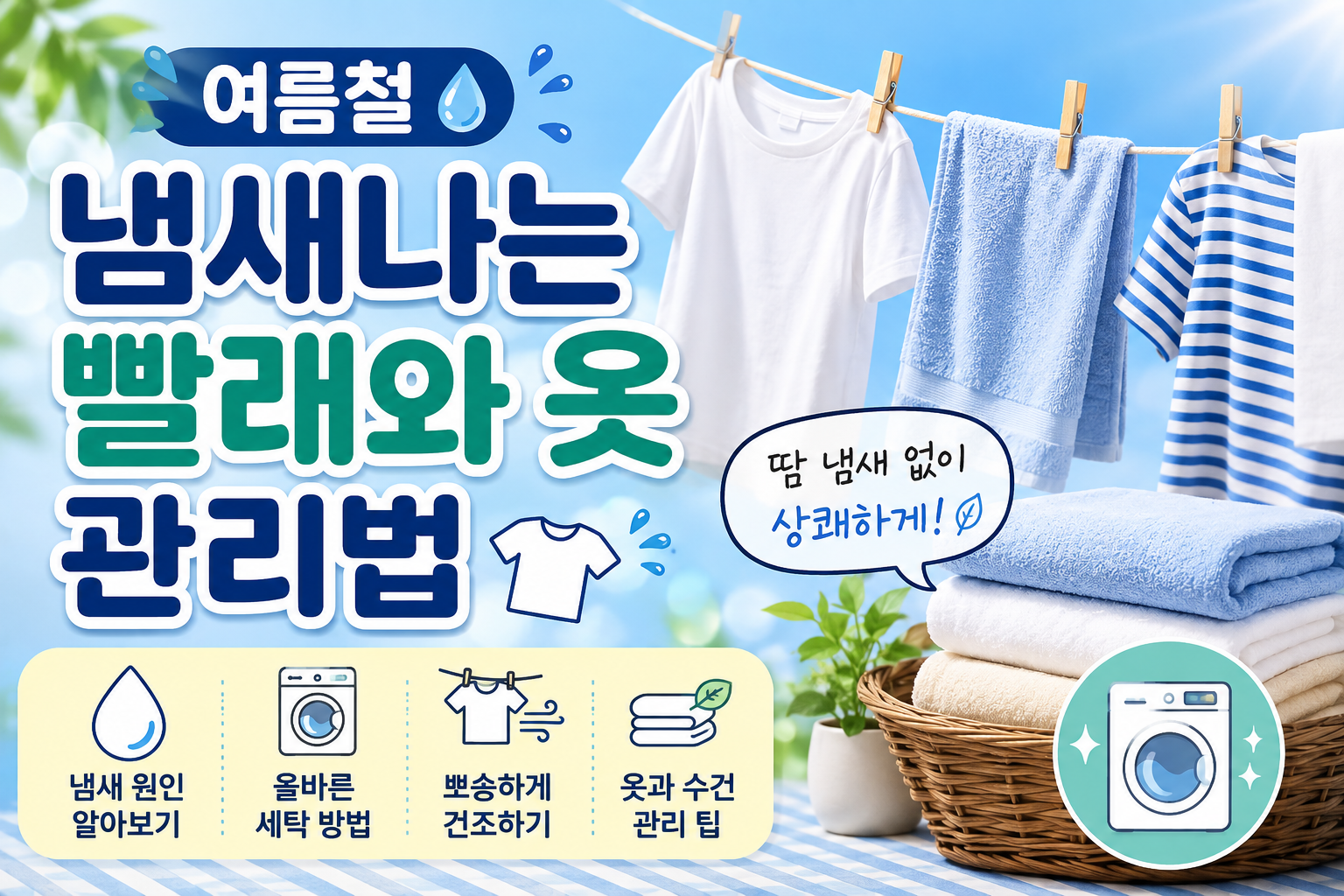 여름철 냄새나는 빨래와 옷 관리법