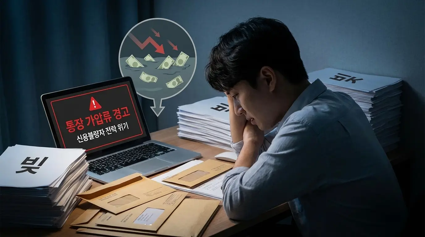 빚 독촉의 늪 통장 가압류 경고 및 신용불량자 전락 위기 방어