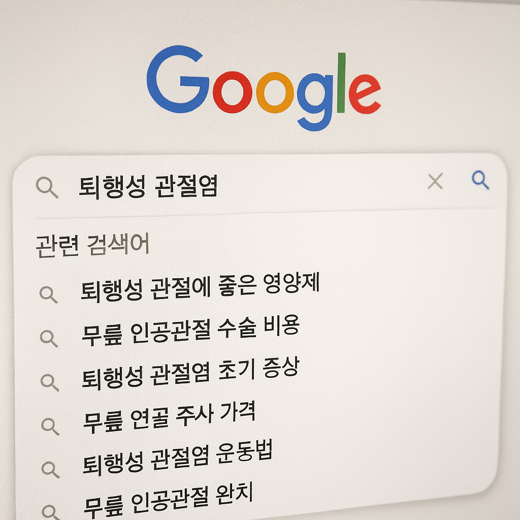 구글 관련 검색어를 활용해 고수익 건강 키워드를 찾는 방법 예시