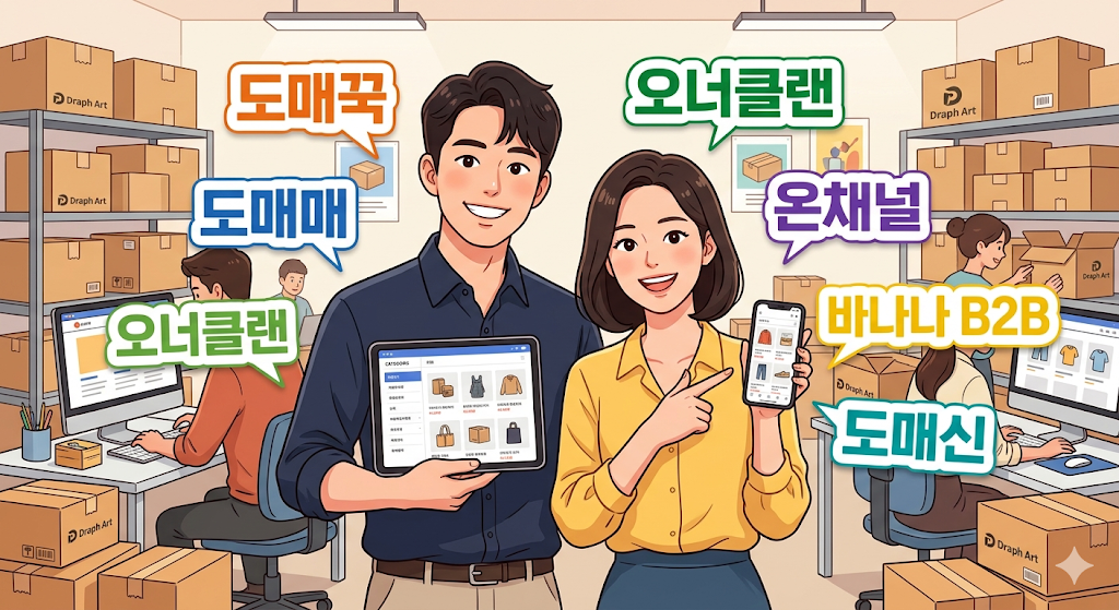 도매꾹, 도매매 등 국내 B2B 도매 쇼핑몰을 활용해 성공적인 매출을 올리는 셀러의 모습