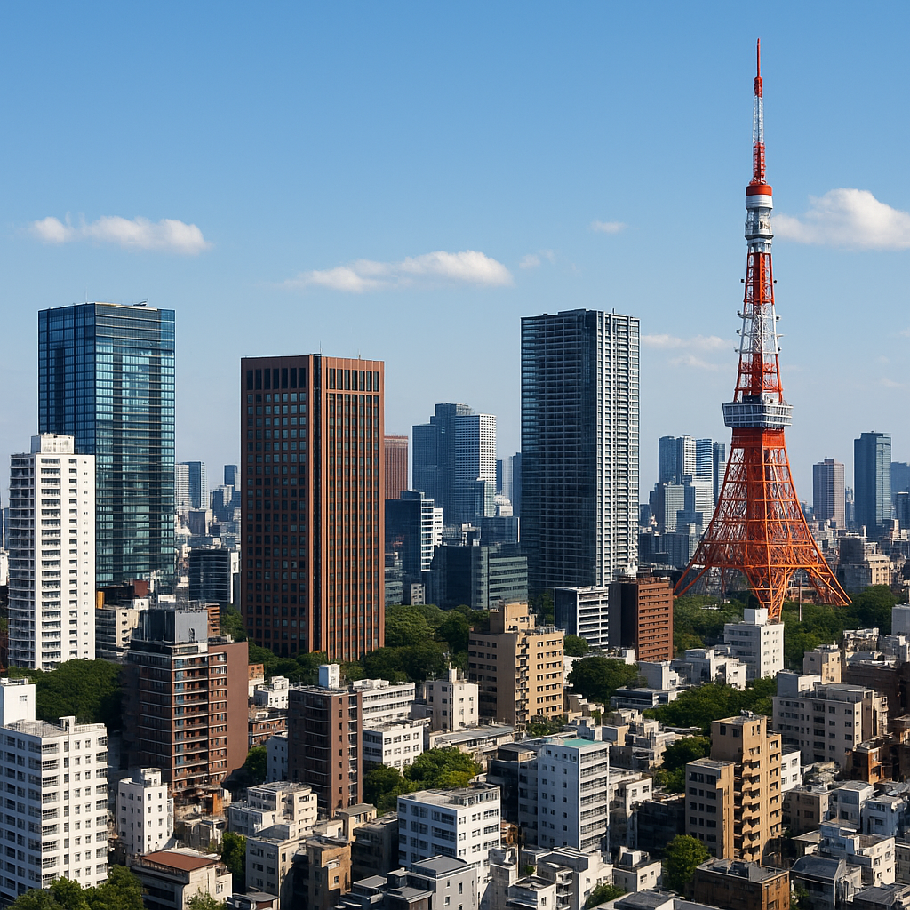 일본 시내 전경