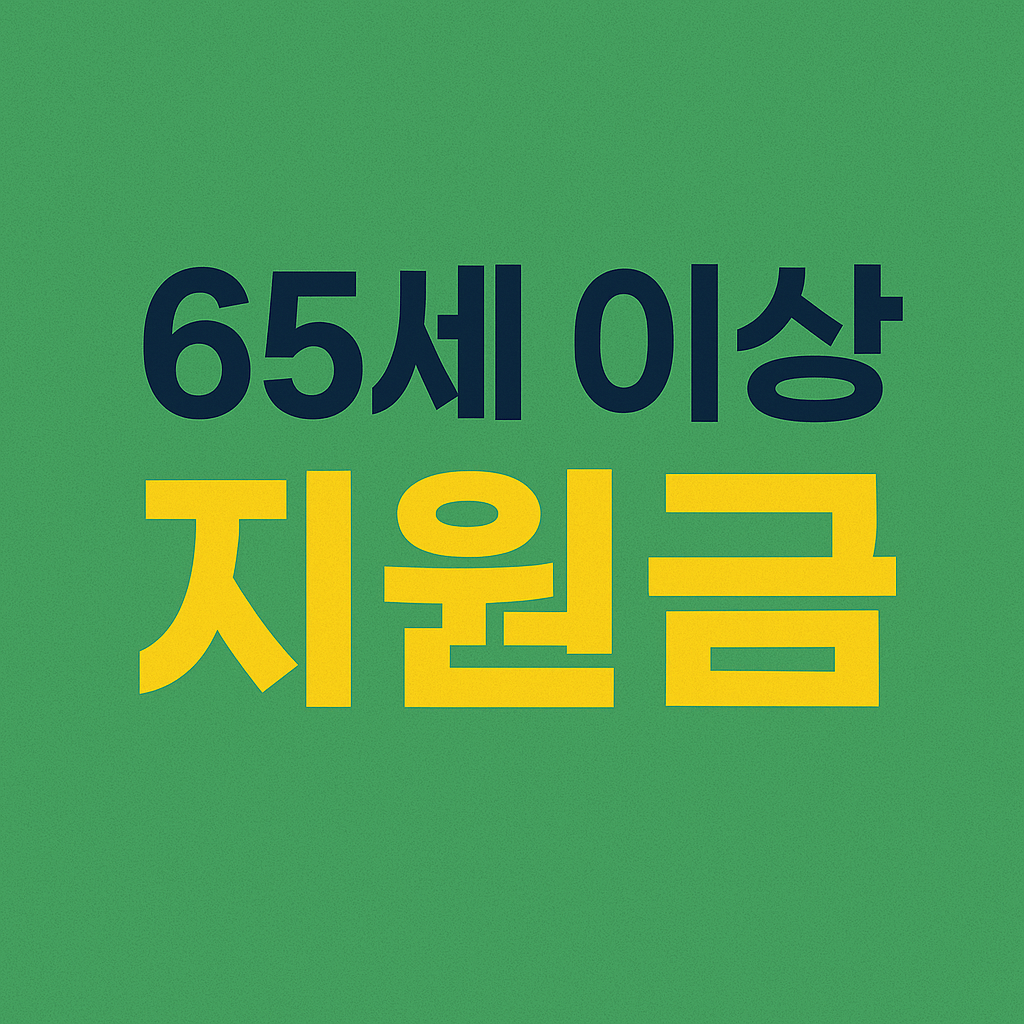 65세 이상 지원금