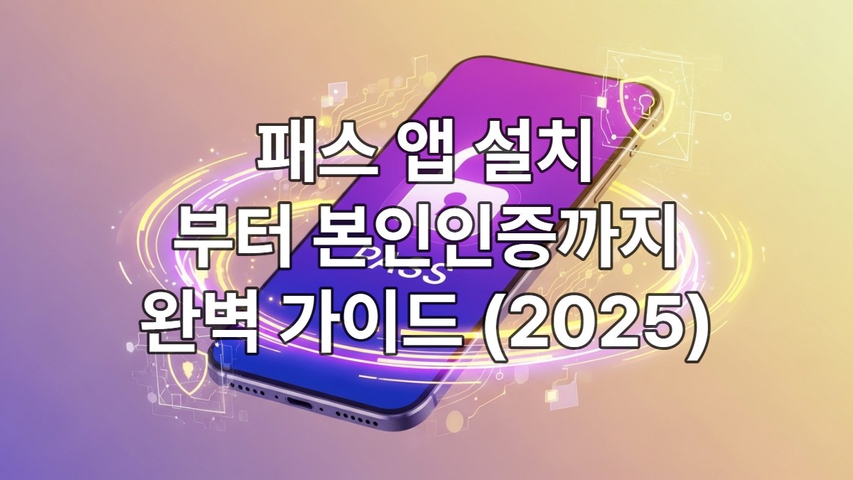 패스(PASS) 앱 설치부터 본인인증까지 완벽 가이드
