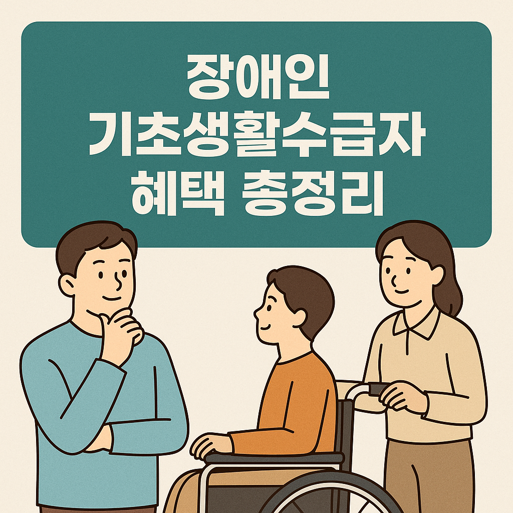 장애인 기초생활수급자 혜택 총정리 포스터 이미지
