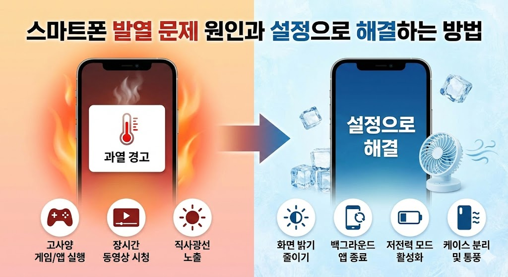 뜨거워진 아이폰·갤럭시 온도 3분 만에 낮추는 완벽 세팅법 (냉장고 절대 금지)