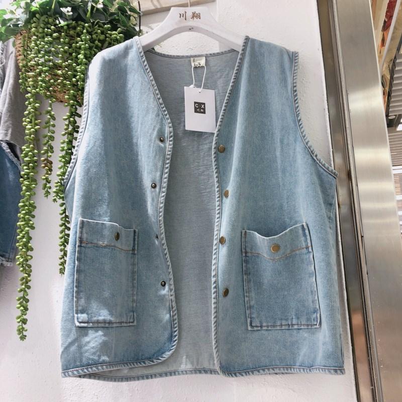 여성 여름 민소매 데님 조끼 청조끼 MN-6841850