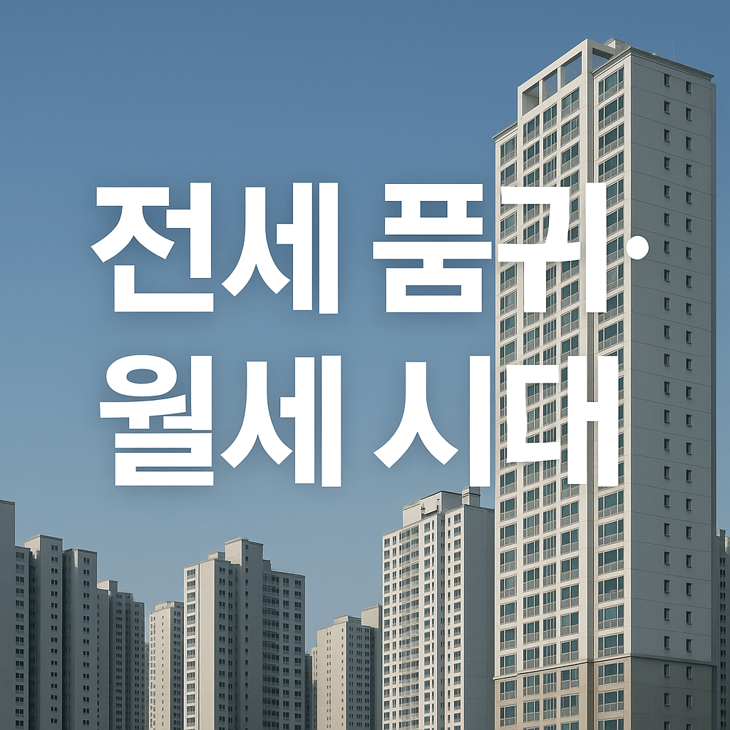 대출을 받기 힘들어지니 전세가 귀해지고 월세화가 가속되고 있다.