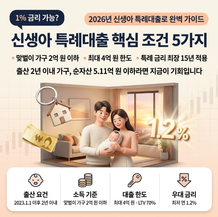신생아특례대출 핵심요건