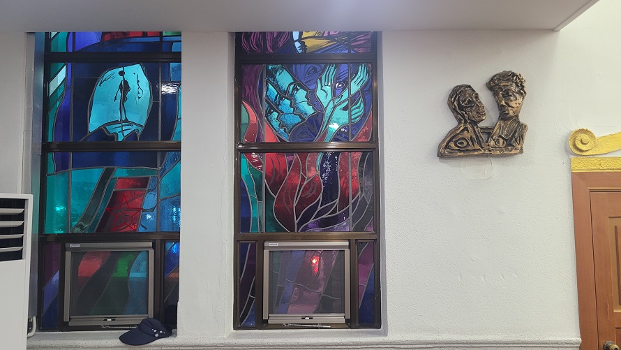 임당동성당 스테인드글라스, 십자가의 길 사진