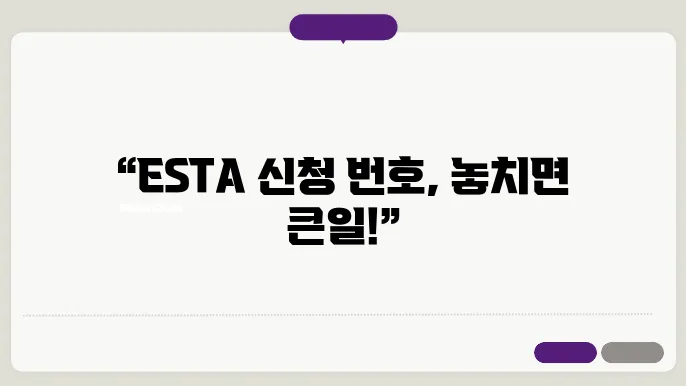 esta 신청 번호 분실