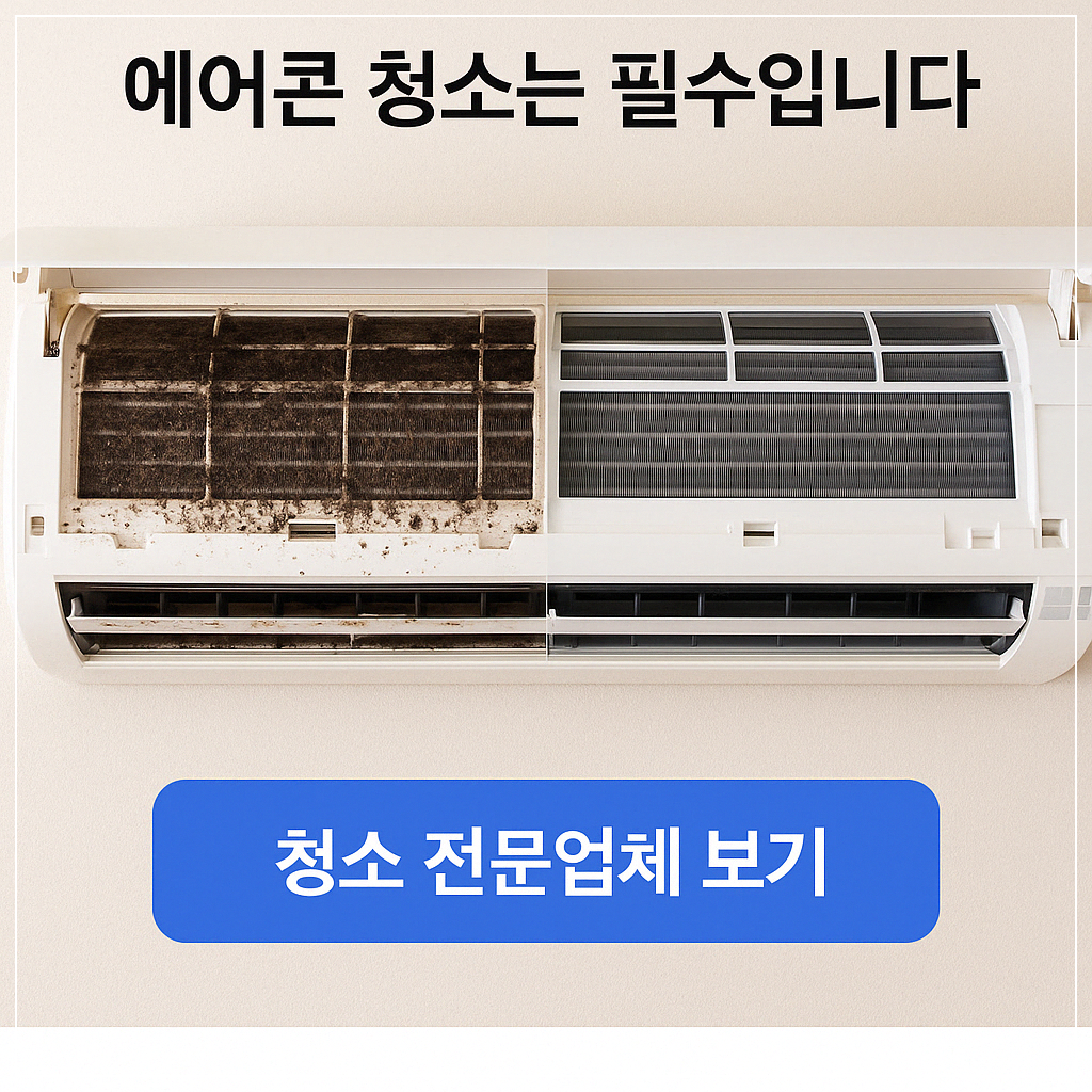 대전 에어컨 청소 전후 비교 이미지