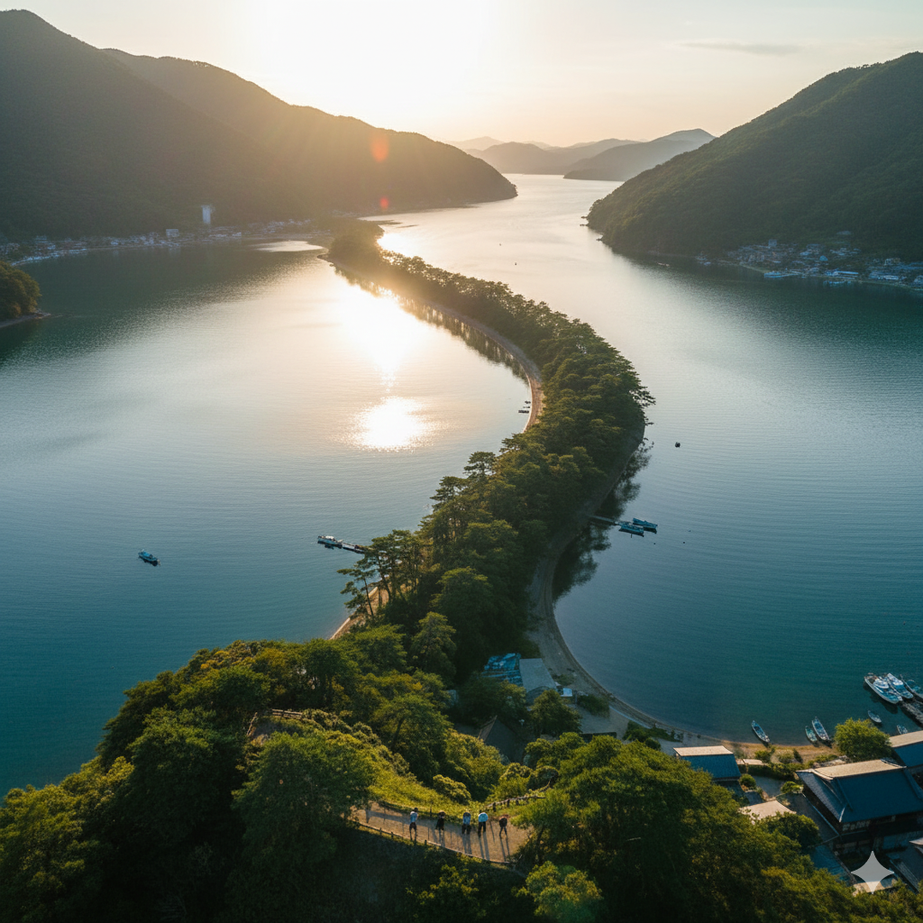 용이 승천하는 듯한 지형 아마노하시다테