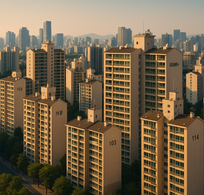 강남 아파트 모습