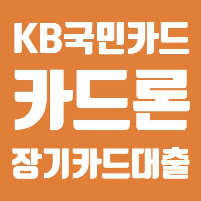 KB국민카드 카드론 장기카드대출