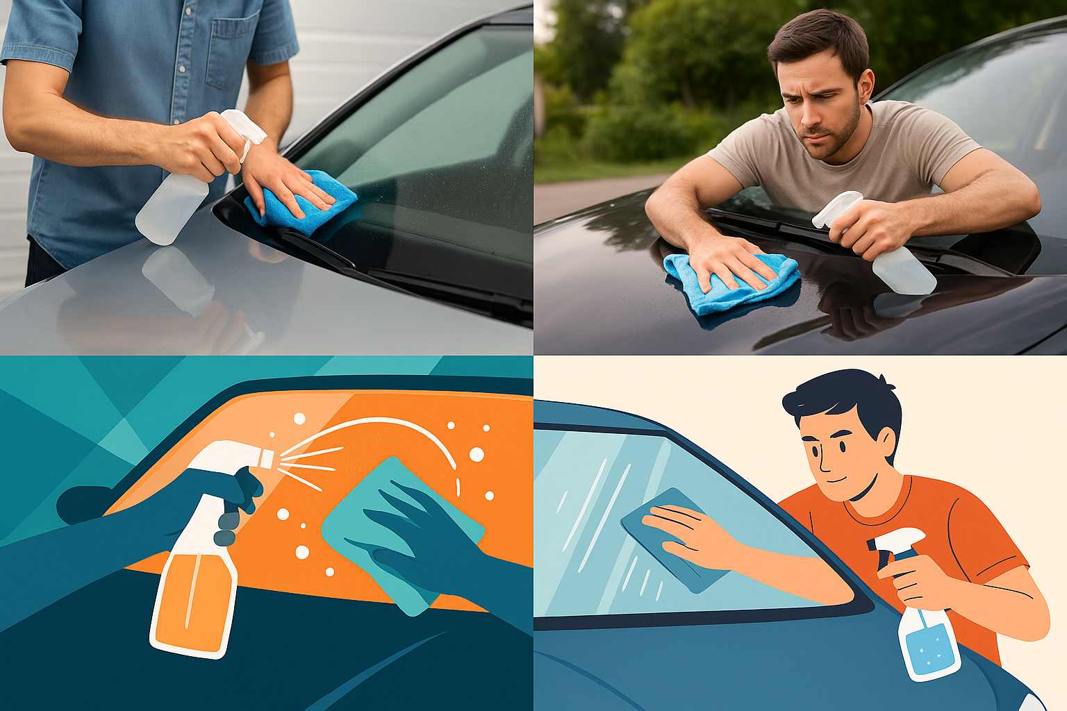 자동차 유막 제거 셀프 시공법 안전 운전 필수 관리!