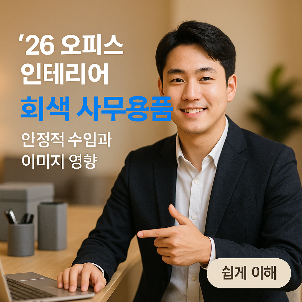 [&rsquo;26 오피스 인테리어] 회색 사무용품 ｜ 안정적 수입과 이미지 영향