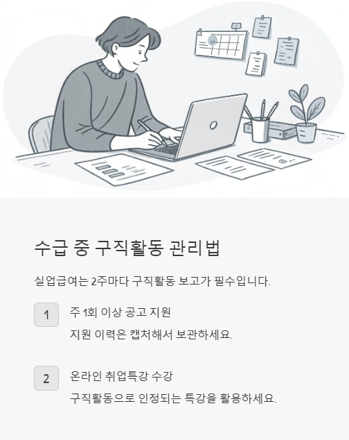 수급 중 구직활동 관리법