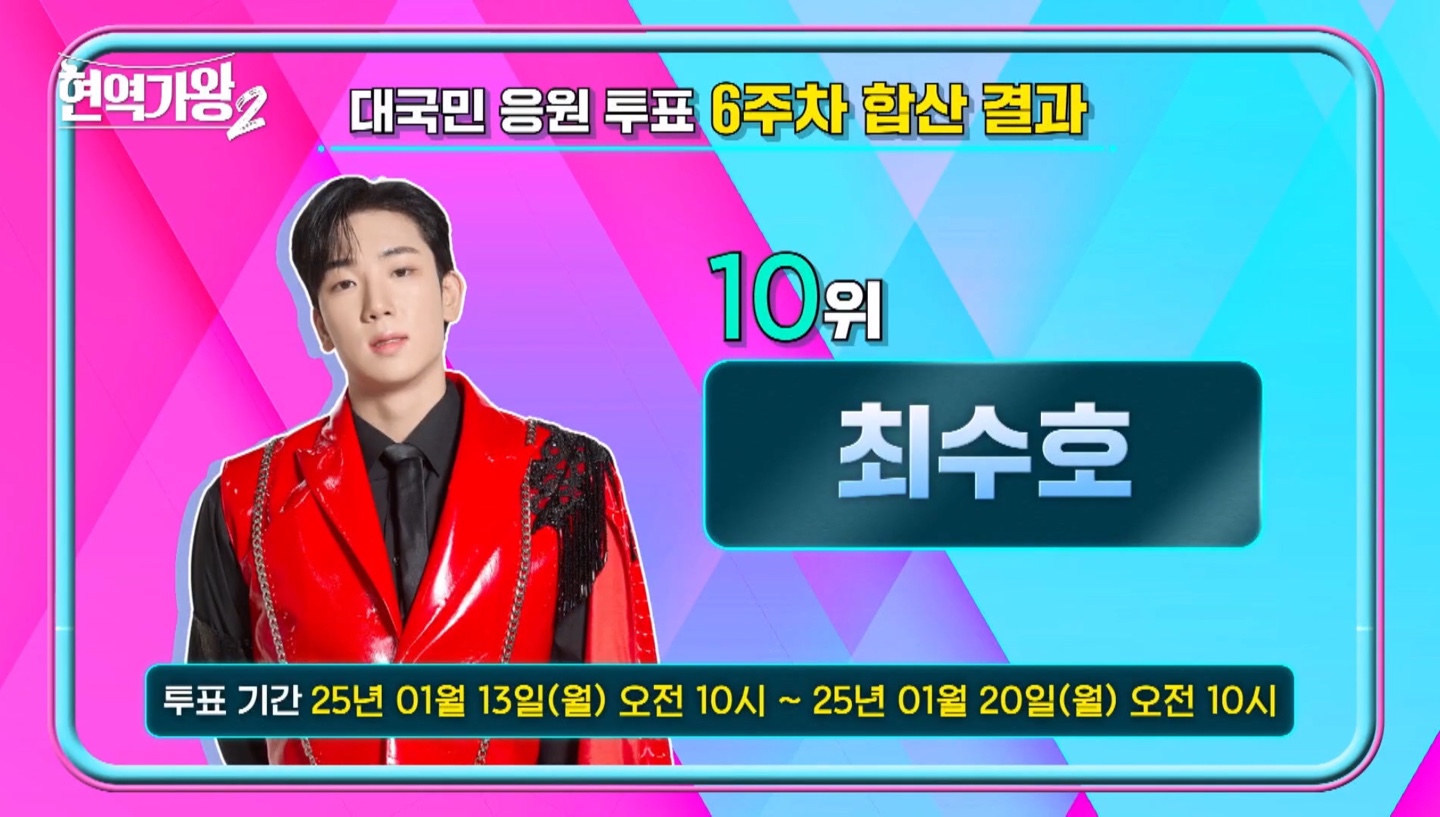 현역가왕2 대국민 투표 6주차 결과