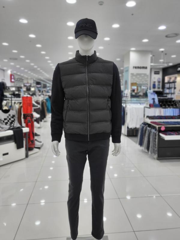 핑 핑골프패딩 KQF BK 남성 니트 소매 구스 다운 점퍼 111B4JP204