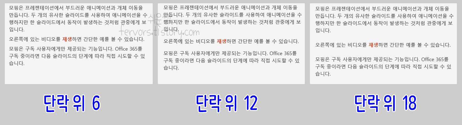 단락 간격 결과