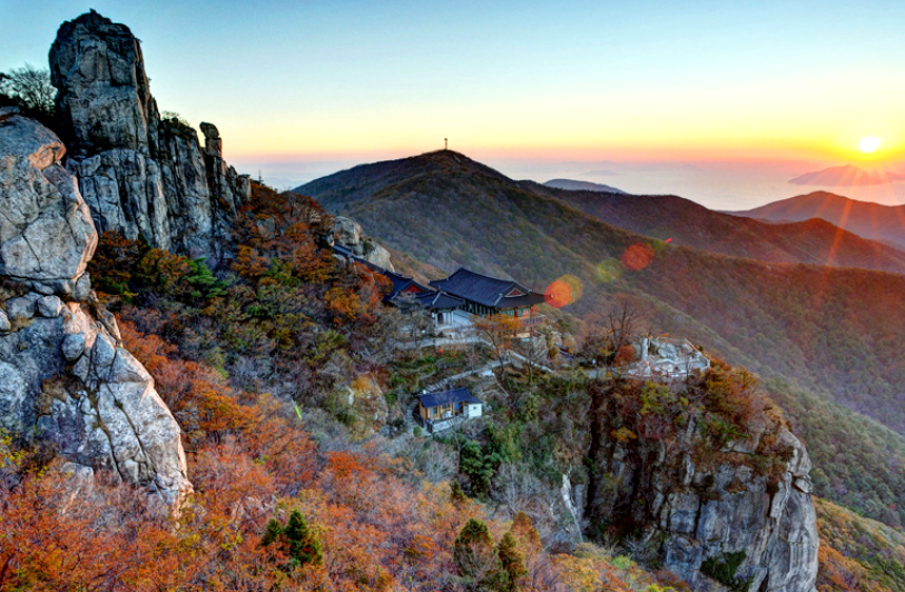 금산 보리암의 일출