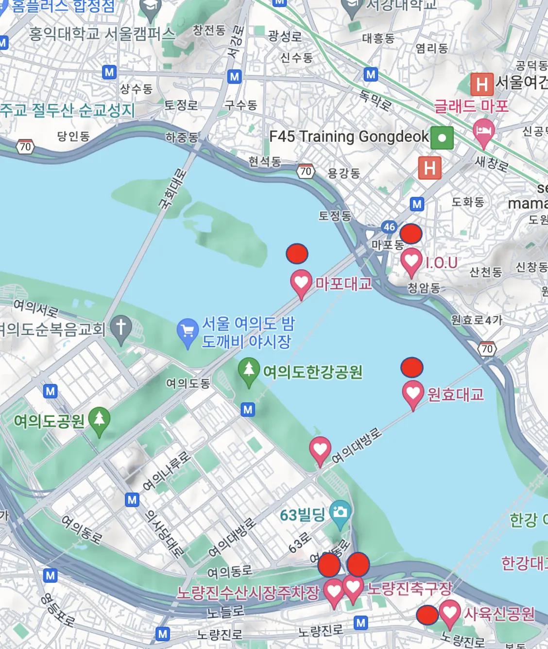 서울 불꽃축제 명당_여의도 불꽃축제 명당_노량진_흑석동 방향