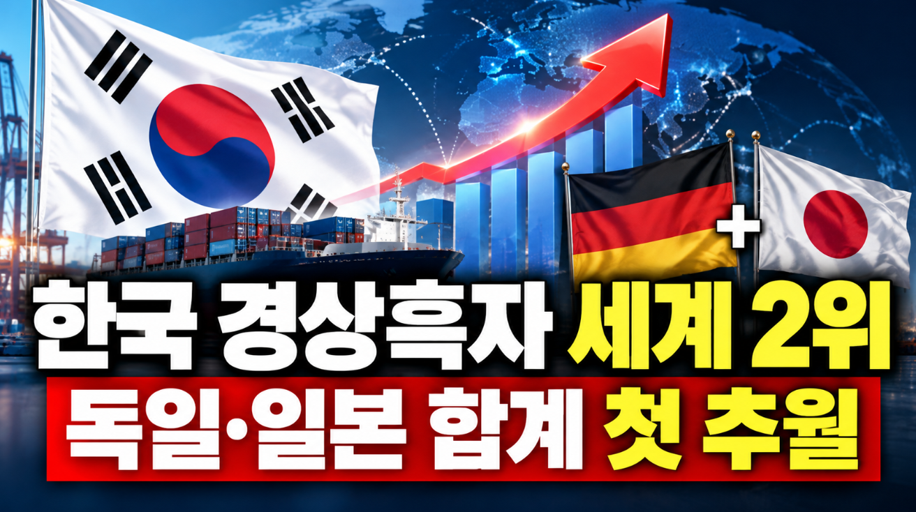 한국 경상흑자 세계 2위｜독일&middot;일본 합계 첫 추월 이유