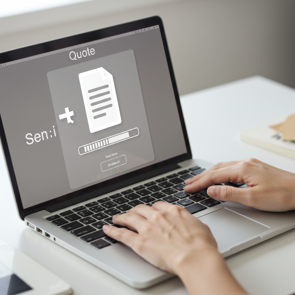 노트북에서 견적 파일을 보내기