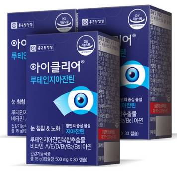 아이클리어 루테인지아잔틴, 30캡슐, 3박스