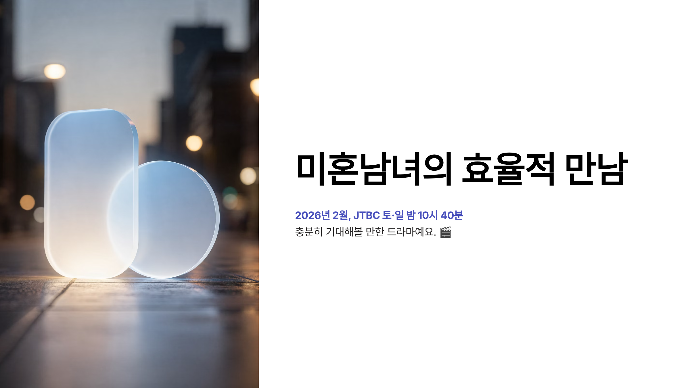 미혼남녀의 효율적 만남 드라마 ott 몇부작 출연진