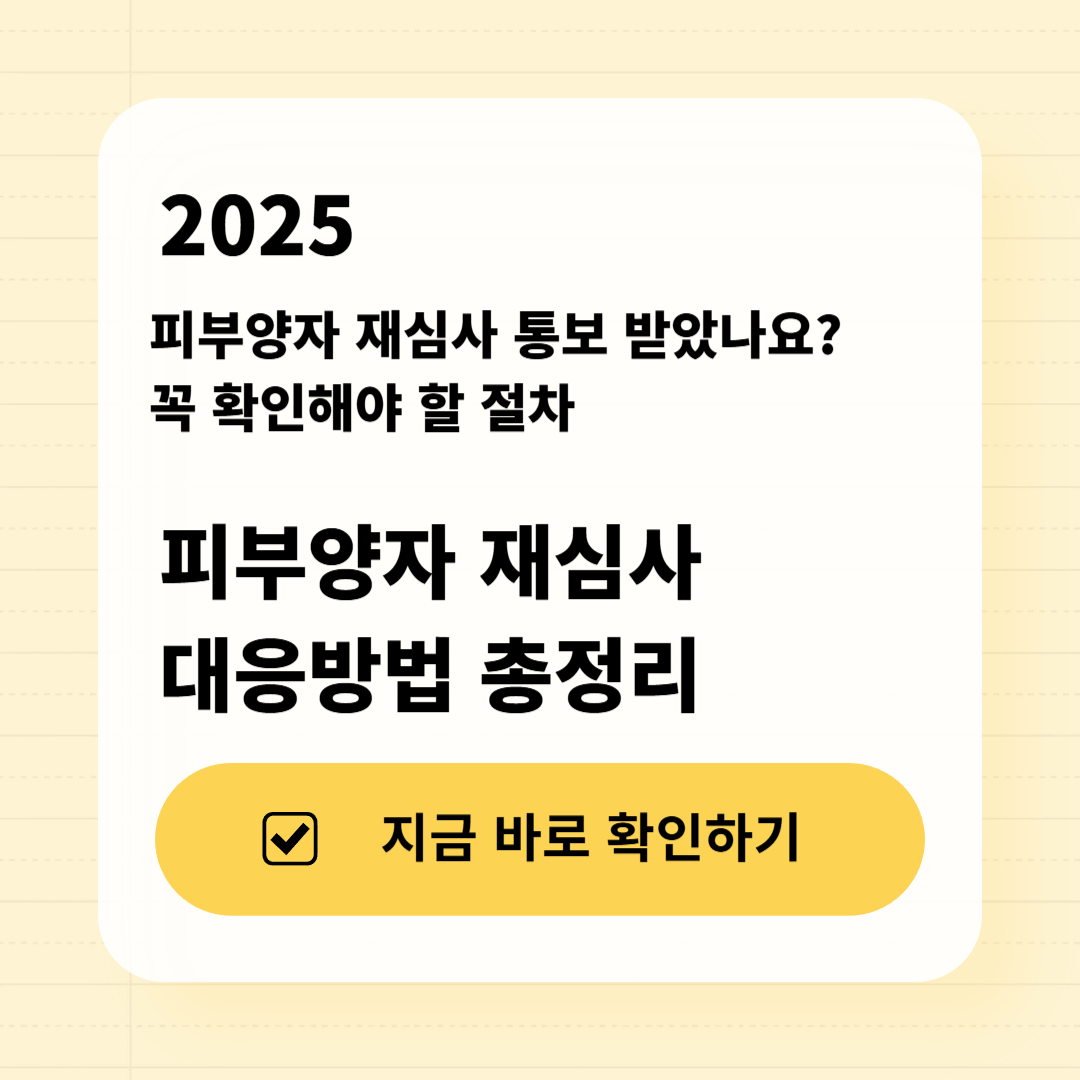 2025 건강보험 피부양자 재심사 통보 대응 방법 요약 썸네일 이미지