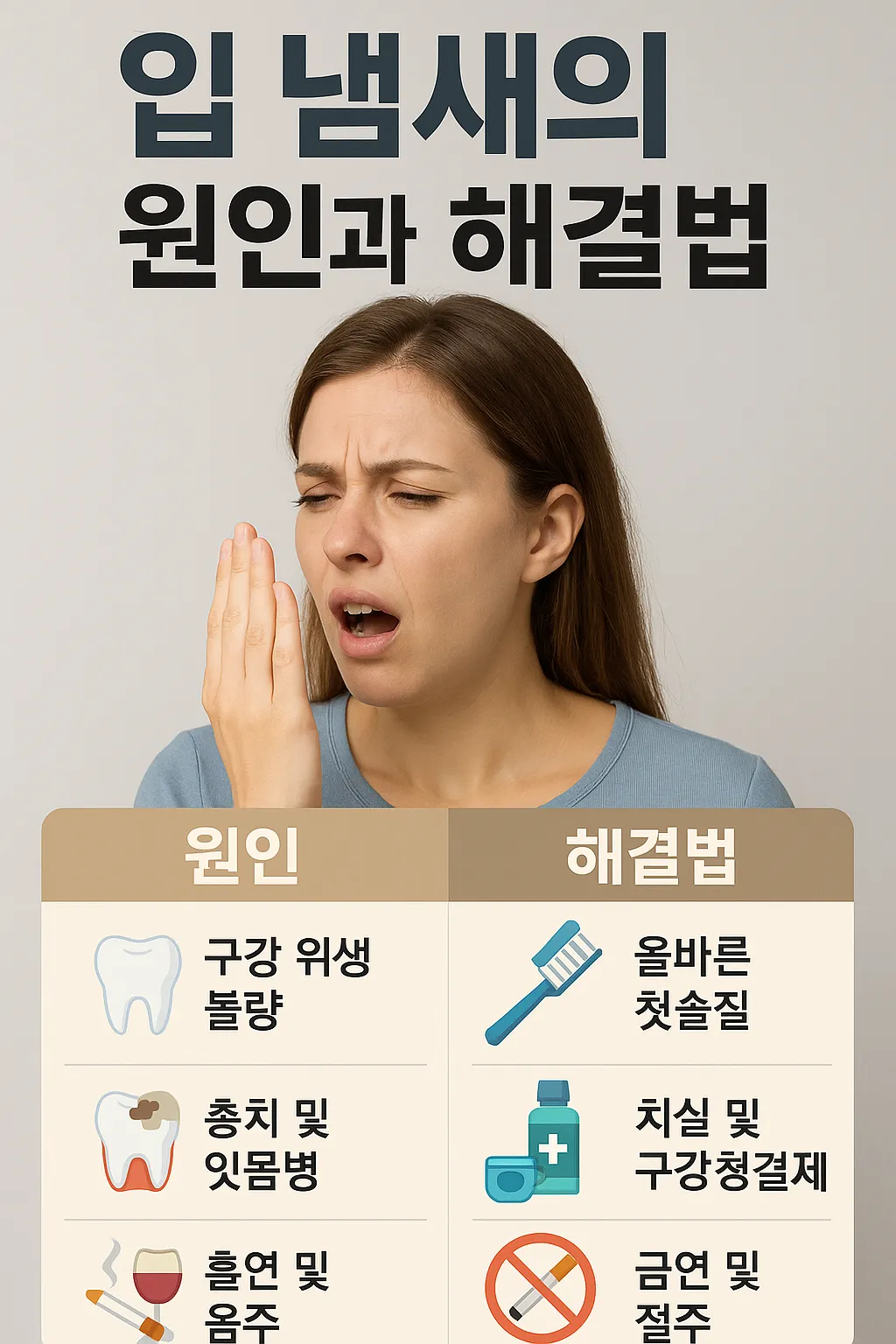 입 냄새의 해결법