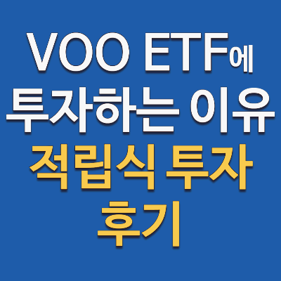 VOO ETF에 투자하는 이유, 적립식 투자 후기